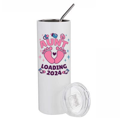 Aunt 2024 Aunt To Be Aunts Niece 2024 Aunt Loading Great Gift Stainless Steel Tumbler