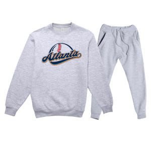 Atlanta 2024 Baseball Lovers Premium Crewneck Sweatsuit Set