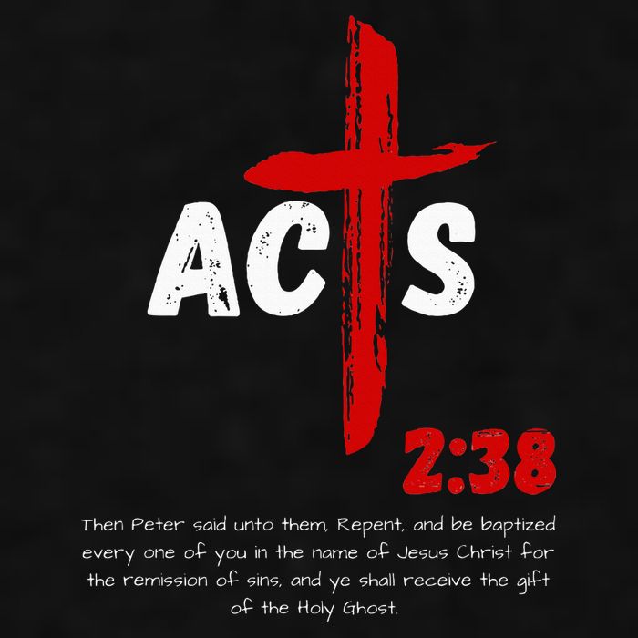 Acts 238 Baptized In Jesus Name Cross Pentecostal Apostolic Ladies PosiCharge Tri-Blend Wicking Tank