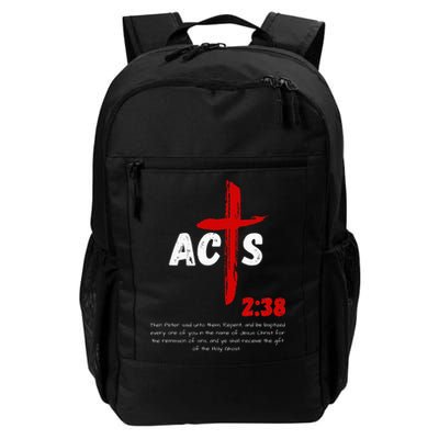 Acts 238 Baptized In Jesus Name Cross Pentecostal Apostolic Backpack
