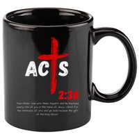 Acts 238 Baptized In Jesus Name Cross Pentecostal Apostolic 11oz C Handle Ceramic Mug