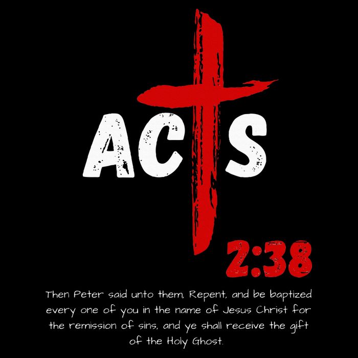 Acts 238 Baptized In Jesus Name Cross Pentecostal Apostolic Drawstring Bag