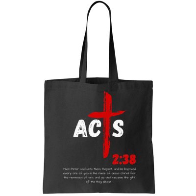 Acts 238 Baptized In Jesus Name Cross Pentecostal Apostolic Bag
