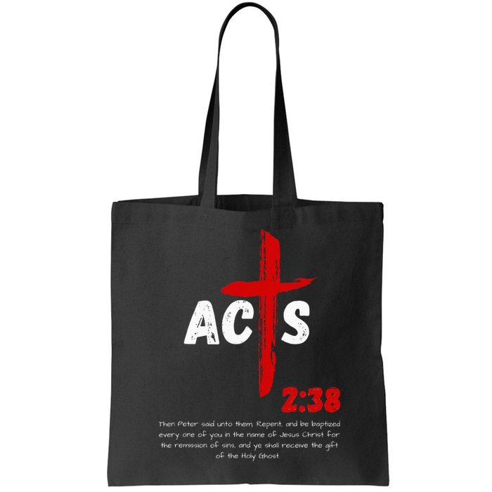 Acts 238 Baptized In Jesus Name Cross Pentecostal Apostolic Bag