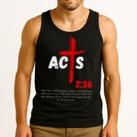 Acts 238 Baptized In Jesus Name Cross Pentecostal Apostolic Tank Top
