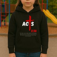 Acts 238 Baptized In Jesus Name Cross Pentecostal Apostolic Kids Hoodie