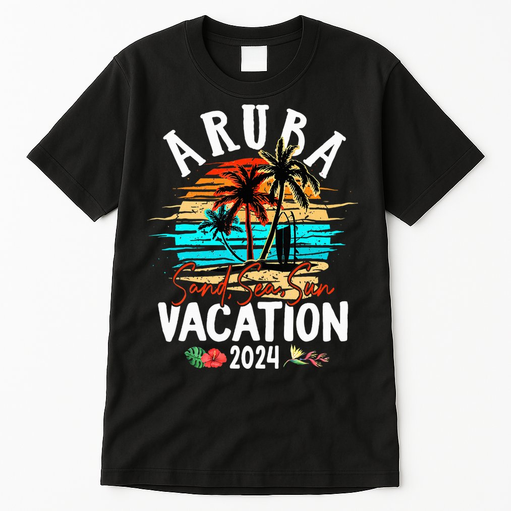 Aruba 2024 Family Friends Trip Group Vacation Matching Tall T-Shirt
