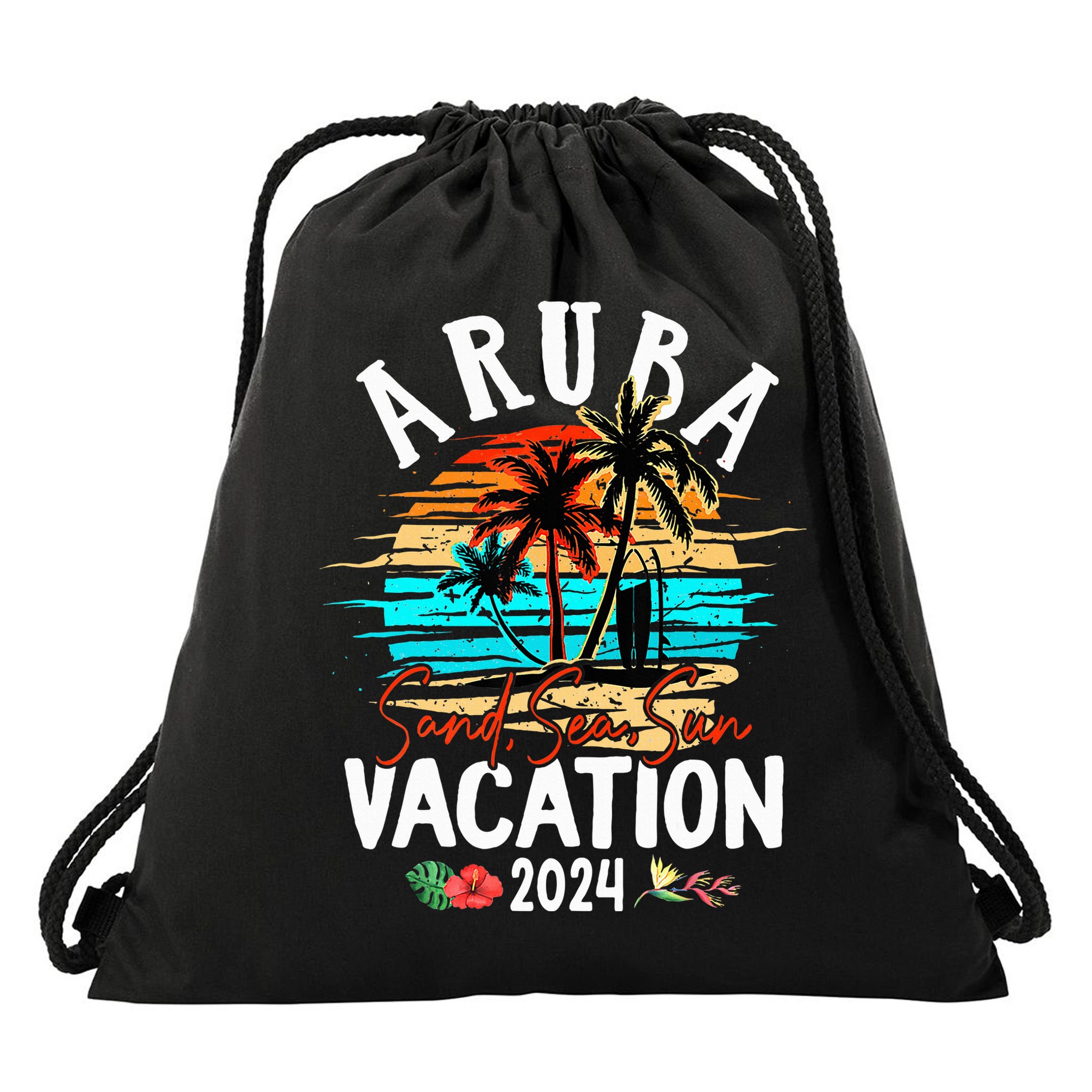 Aruba 2024 Family Friends Trip Group Vacation Matching Drawstring Bag