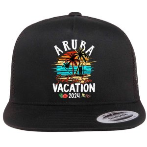 Aruba 2024 Family Friends Trip Group Vacation Matching Flat Bill Trucker Hat