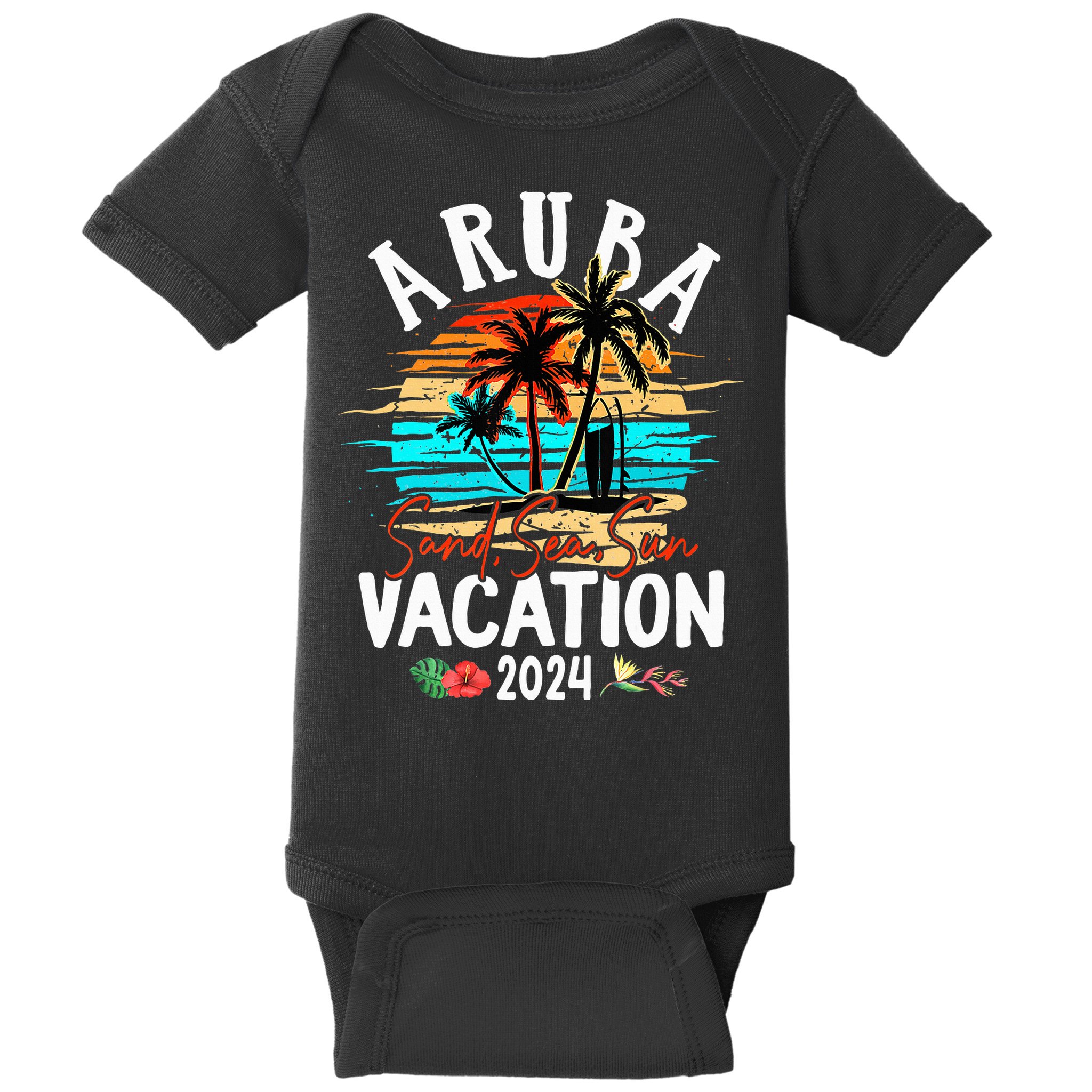 Aruba 2024 Family Friends Trip Group Vacation Matching Baby Bodysuit