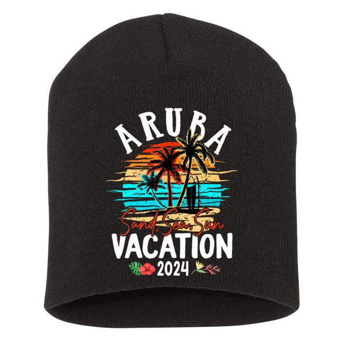 Aruba 2024 Family Friends Trip Group Vacation Matching Short Acrylic Beanie