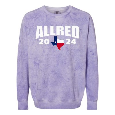 Allred 2024 For Senate Texas Colorblast Crewneck Sweatshirt