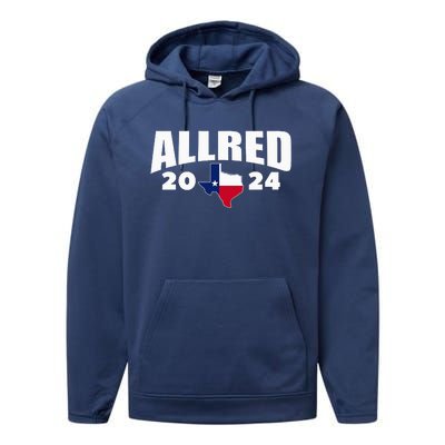 Allred 2024 For Senate Texas Performance Fleece Hoodie