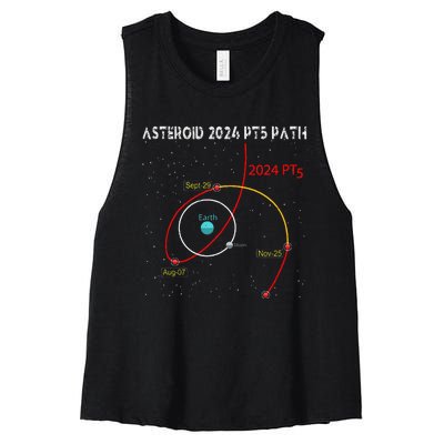 Asteroid 2024 Pt5 Path Mini Moon Dates Space 2024 Women's Racerback Cropped Tank