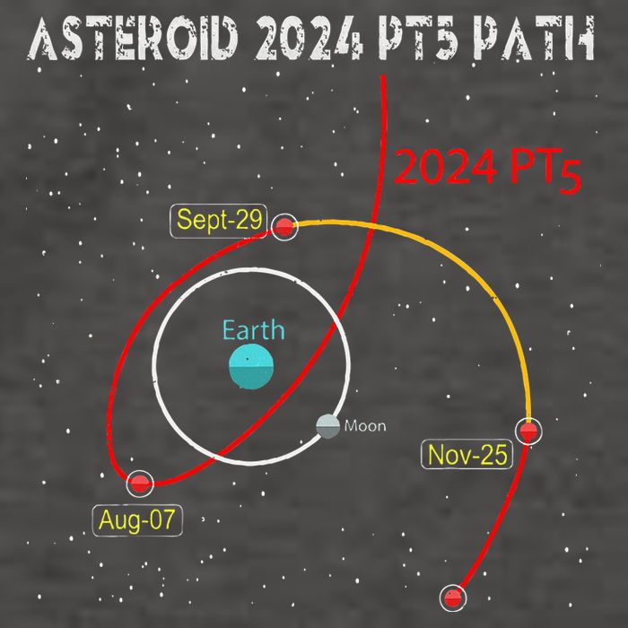 Asteroid 2024 Pt5 Path Mini Moon Dates Space 2024 Vector Backpack