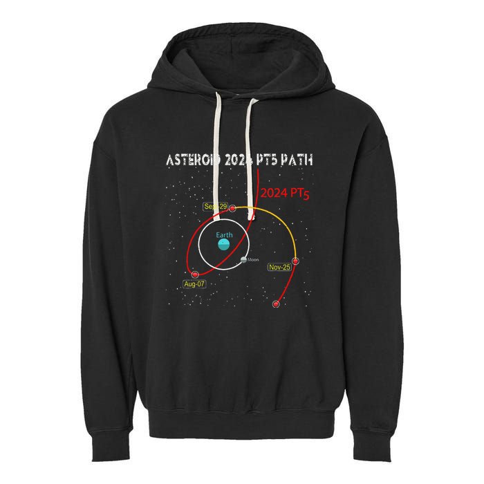 Asteroid 2024 Pt5 Path Mini Moon Dates Space Garment-Dyed Fleece Hoodie