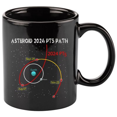 Asteroid 2024 Pt5 Path Mini Moon Dates Space 11oz C Handle Ceramic Mug