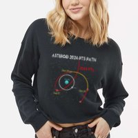 Asteroid 2024 Pt5 Path Mini Moon Dates Space Cropped Pullover Crew