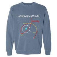 Asteroid 2024 Pt5 Path Mini Moon Dates Space Garment-Dyed Sweatshirt