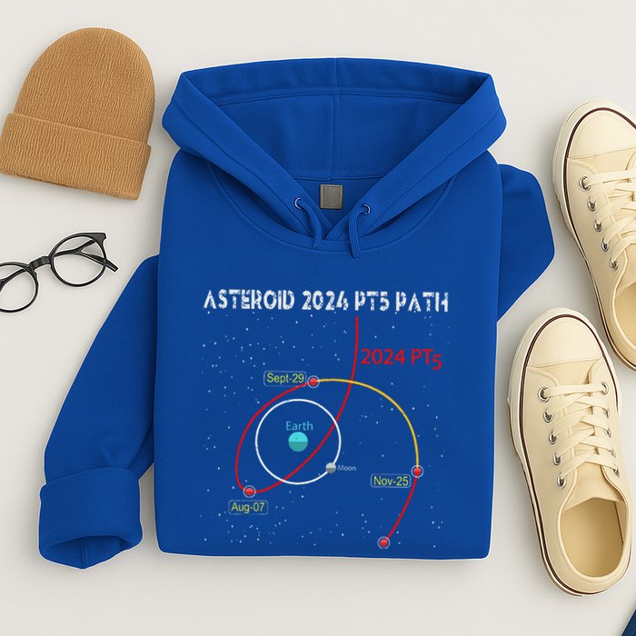 Asteroid 2024 Pt5 Path Mini Moon Dates Space Hoodie