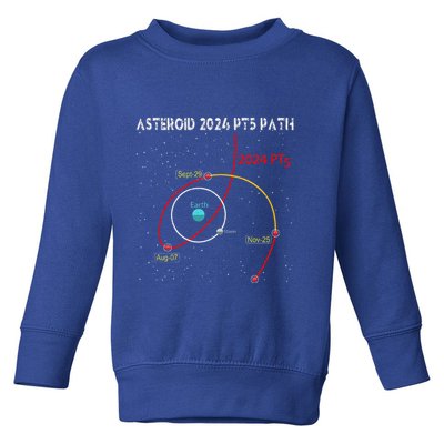 Asteroid 2024 Pt5 Path Mini Moon Dates Space Toddler Sweatshirt