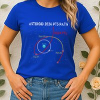 Asteroid 2024 Pt5 Path Mini Moon Dates Space Womens T-Shirt