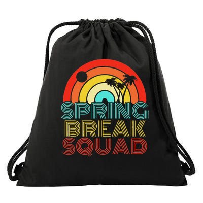 Aesthetic 2025 Spring Break Squad Vacation Matching Graphic Drawstring Bag
