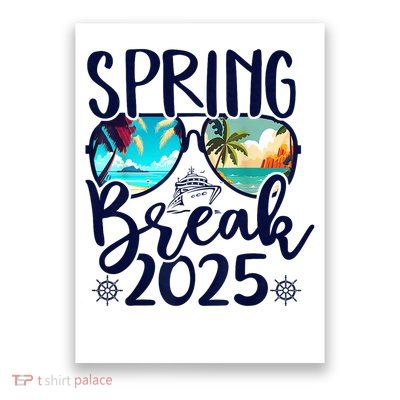 Aesthetic 2025 Spring Break Friends Family Matching Graphic Poster