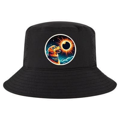 April 2024 Solar Eclipse Dog Wearing Solar Eclipse Glasses Cool Comfort Performance Bucket Hat