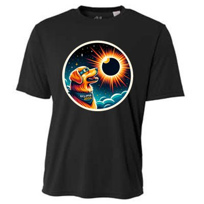 April 2024 Solar Eclipse Dog Wearing Solar Eclipse Glasses Cooling Performance Crew T-Shirt