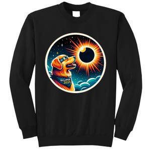 April 2024 Solar Eclipse Dog Wearing Solar Eclipse Glasses Sweatshirt