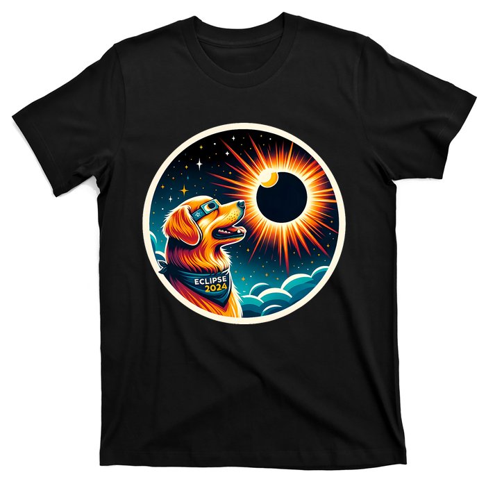 April 2024 Solar Eclipse Dog Wearing Solar Eclipse Glasses T-Shirt