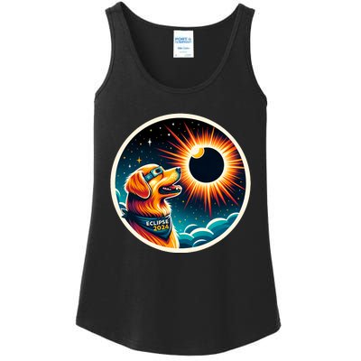 April 2024 Solar Eclipse Dog Wearing Solar Eclipse Glasses Ladies Essential Tank