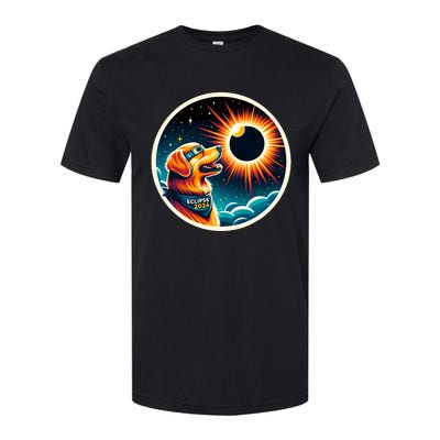 April 2024 Solar Eclipse Dog Wearing Solar Eclipse Glasses Softstyle® CVC T-Shirt