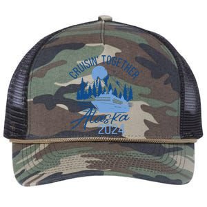 Alaska 2024 Trip Retro Rope Trucker Hat Cap