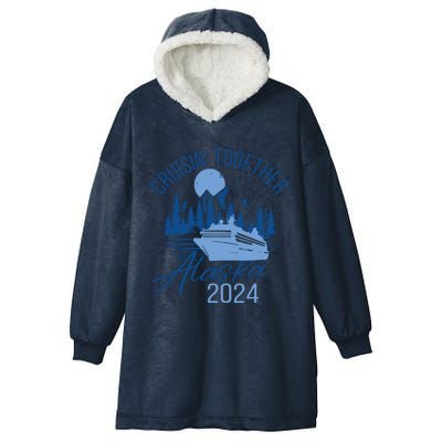 Alaska 2024 Trip Hooded Wearable Blanket