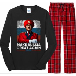 Antitrump 2024 Traitor Trump Make Russia Great Again Long Sleeve Pajama Set