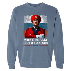 Antitrump 2024 Traitor Trump Make Russia Great Again Garment-Dyed Sweatshirt