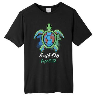 April 22 Water Cute Turtle Sea World Planet Hour Day Earth Cute Gift Tall Fusion ChromaSoft Performance T-Shirt