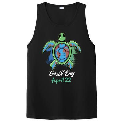 April 22 Water Cute Turtle Sea World Planet Hour Day Earth Cute Gift PosiCharge Competitor Tank