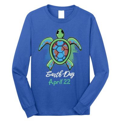 April 22 Water Cute Turtle Sea World Planet Hour Day Earth Cute Gift Long Sleeve Shirt