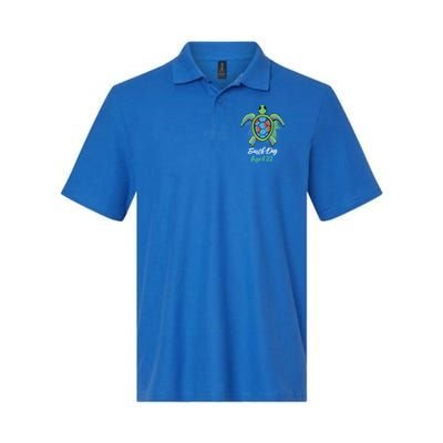 April 22 Water Cute Turtle Sea World Planet Hour Day Earth Cute Gift Softstyle Adult Sport Polo