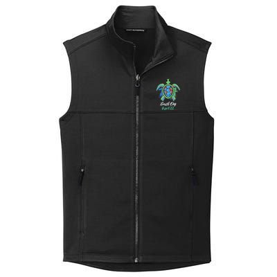 April 22 Water Cute Turtle Sea World Planet Hour Day Earth Cute Gift Collective Smooth Fleece Vest