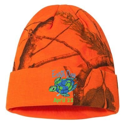 April 22 Water Turtle Sea World Planet Hour Day Earth Gift Kati Licensed 12" Camo Beanie