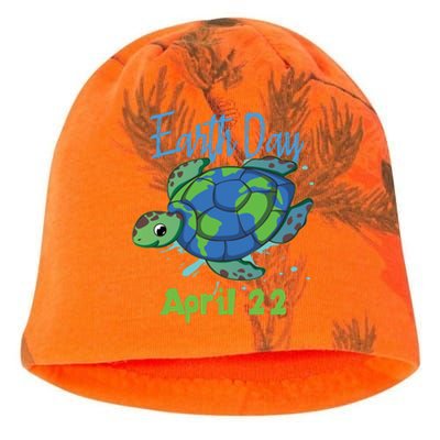 April 22 Water Turtle Sea World Planet Hour Day Earth Gift Kati - Camo Knit Beanie