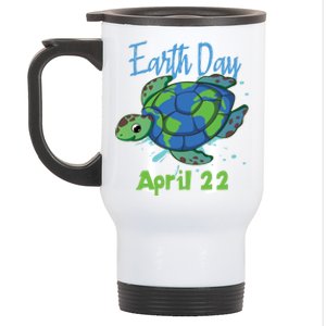 April 22 Water Turtle Sea World Planet Hour Day Earth Gift Stainless Steel Travel Mug