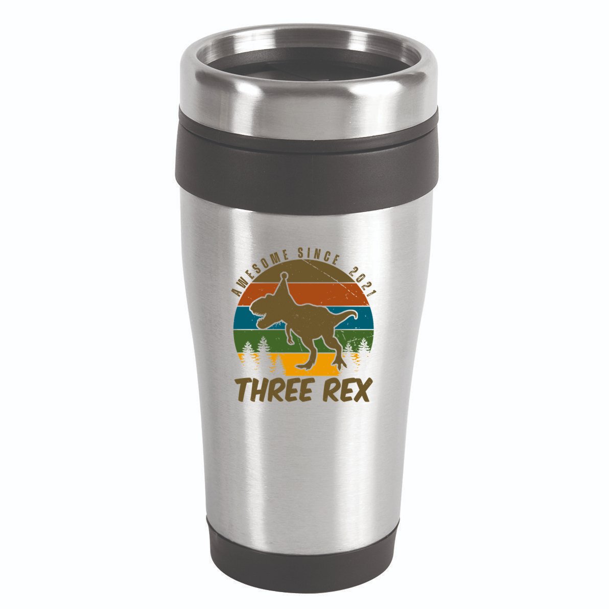 Awesome 3rd Birthday Dinosaur Gift 16oz Travel Tumbler