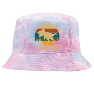 Awesome 3rd Birthday Dinosaur Gift Tie-Dyed Bucket Hat