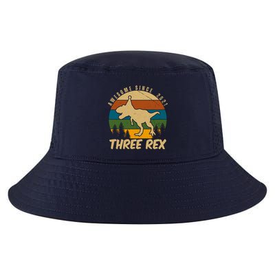 Awesome 3rd Birthday Dinosaur Gift Cool Comfort Performance Bucket Hat