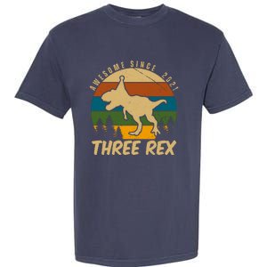 Awesome 3rd Birthday Dinosaur Gift Garment-Dyed Heavyweight T-Shirt